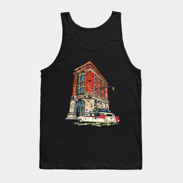 Ecto- 1 / Firehouse, Hook & Ladder Company 8 Tank Top by mpflies2